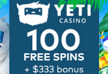 Claim Welcome Bonus at Yeti Casino – 23 Free Spins + 100% up to €/£/$333! yeti casino